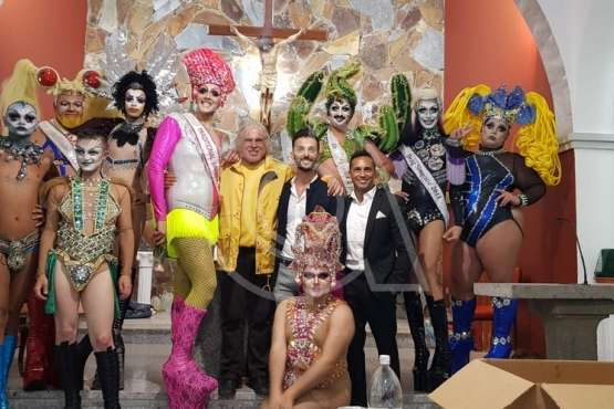 Drag Aruba, primera reinona que se encumbra en La Breña (Foto Francisco Javier Santana)